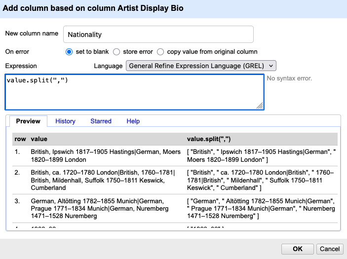 Screenshot of the Add column based on column …